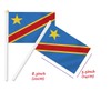 10 PCS Congo Handheld Small Flag, Democratic Republic of Congo