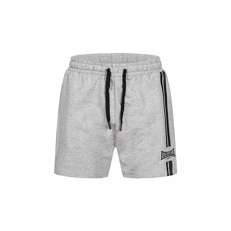 Lonsdale Men's Ardcharnich Shorts, Marl Grey/Black