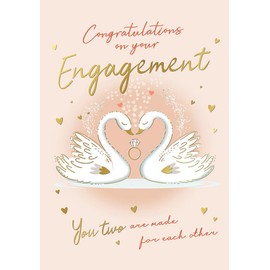 Piccadilly Greetings Engagement Card, Congratulations on Your Engagement - 7 x 5 inches