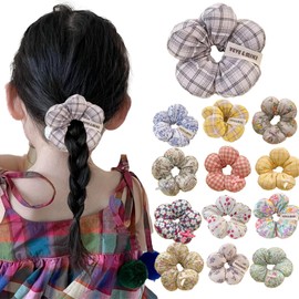 VEVE & MIKI Hair Band Hair Rope (1 Piece), Ruged, Flower, Hair Accessory, Girl's Hair Accessory, Stylish and Cute Gift for Graduation Ceremonies (Gray Grid)