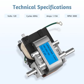 FlameDuty HC21ZE122A Draft Inducer Blower Motor Compatible with Carrier, Bryant, and Payne Furnaces,Replaces HC21ZS122 J238-112-11202 J238-11202 AT Exhaust Venter Motor for Jakel Furnace