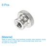 sourcing map Knurled Thumb Nuts, 8Pcs M8 Carbon Steel Nut