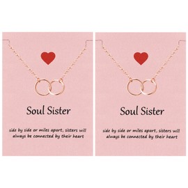 Your Always Charm Best Friend Necklaces for 2 Bff Friendship Necklace for Womens Gifts for Christmas with Card Stocking Stuffers for Women Christmas Gifts 2024