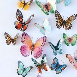 KARLOR 3d Butterflies decoration, 36 Pcs butterfly wall decoration wall sticker butterflies decoration wall bedroom decoration wedding butterflies Valentine Gift party flower decoration