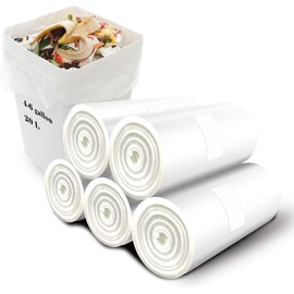 Aoriyar 100 Count 4 Gallon Small Biodegradable Trash Bags 20L Leakage-Free Food Waste Bag Recycle Bin Bag Compost Garbage Bag Trash Can Liners for Kitchen, Restaurant, Office, Bedroom, Bathroom