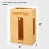 Libreshine Extra Large Bamboo Grocery Bag Holder & Plastic Bag