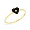 Carissima Gold Women's 9ct Yellow Gold Black Enamel With Diamond