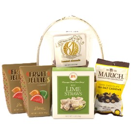 Gift Basket Village - The Ultimate Florida Beach Themed Gift Basket: Gourmet Nuts, Candies, Sweet Straws, & Chocolate Nuts, Perfect for Any Occasion - Handcrafted in the USA