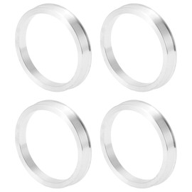 INFINAUTO Car Wheel Hub Centric Rings OD 66.1mm to ID 56.6mm Wheels Center Shaft Shock Absorbing Hubrings Aluminum Alloy Silver Tone Durable