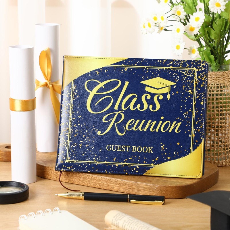 Patelai Class Reunion Guest Book with Pen Gathering Keepsake Decorations