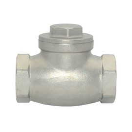 Megairon 1" Stainless Steel SS316 Swing Check Valve,NPT Female x Female Thread,WOG 200 PSI PN16 CF8M