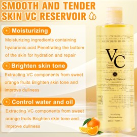 Iiglitch VC Toner Intensive, Vitamin C Moisturizing Toner, Hydrating Facial Toner, Refreshing Hydrating Rejuvenating Wet Compress Moisturizing Water (300ml)