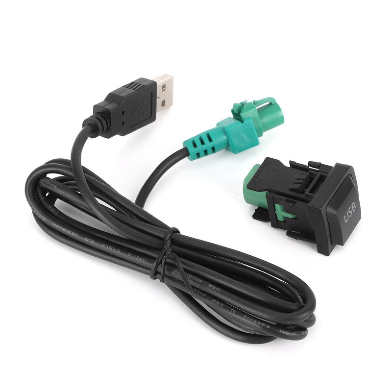 Stereo USB Cable Adapter Switch Button for CD Player Radio