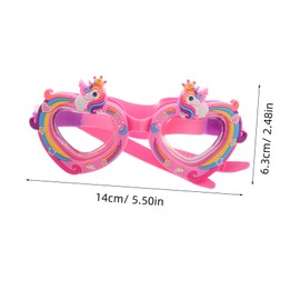 Kisangel Cute Unicorn Swim Goggles for Fog UV Protection Adjustable Cartoon Design for Youth Swimming Pool Activities