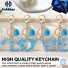 ANHBKAR Alphabet Initial Letter Keychain Cute Heart Resin - Letter