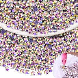 1500Pcs Hotfix Rhinestones for Clothing, Crystal AB SS20 Iron On Flatback Glass Gems, Bedazzler Crystals Rhinestones for Crafting Clothes Hats Shoes Fabric Bedazzling Decor Nail Art