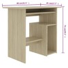 vidaXL Engineered Wood Desk with Keyboard Tray and PC Shelf,