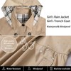 Betusline Girls Rain Jackets Lightweight Waterproof Hooded Trench Coat Windbreaker