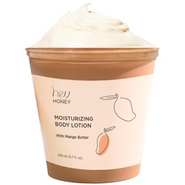 Hey Honey Beauty Mango Body Lotion, Hydrating Formula with Hyaluronic Acid, Vitamin E, Shea Butter