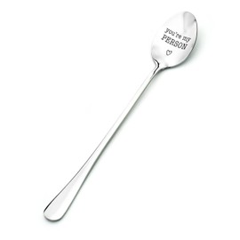 You’re My Person Spoon - Engraved Stainless Steel Coffee Spoon - Romantic Gift for Valentine’s Day, Anniversary, Birthday, Christmas - 7.5 Inches Long with Gift Box