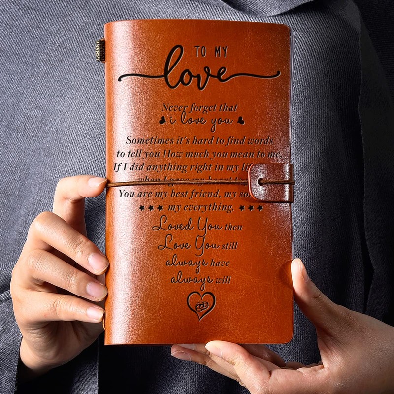 NNYTTK Romantic to My Love Leather Journal Notebook for Men