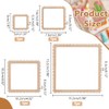 NBEADS 4Pcs 4 Sizes Wood Weaving Loom Kit, Square Knitting