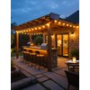 Larkvue 25FT Solar String Lights Outdoor with Remote, Waterproof Dimmable
