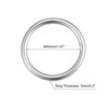 sourcing map 316 Stainless Steel Round Ring Welded O-Rings 25mm(0.98")