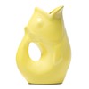Gurgle Pot Fish Pitcher - Lemon Yellow