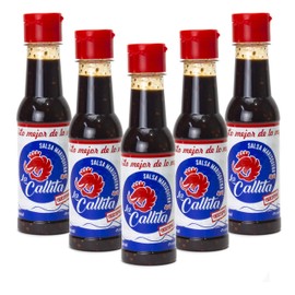 ( 5 pack ) La Callita Salsa, La Callita Seafood Sauce La Original by Lencho 4x4 and Marisquero from Guasave Sinaloa, 5 oz