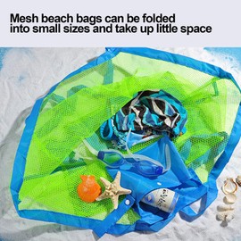 Bolsa de Almacenamiento de Juguetes de Playa, Bolsa de Malla de Almacenamiento de Juguetes para Niños de Gran Capacidad, Bolsa Portátil para Acabados de Picnic de Viaje Junto Al Mar