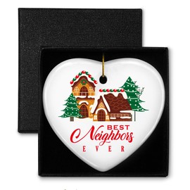 Christmas Ornament Gifts for Neighbors, Best Neighbors Ever, Christmas Tree Keepsake Ornaments for Neighbors, Holiday Christmas Tree Decorations Ornaments Gift for Neighbors, Best Neighbors Gifts