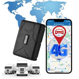TKMARS 4G Car GPS Tracker GPS Tracker Without ABO 7800 mAh with Free App, Drop Alarm