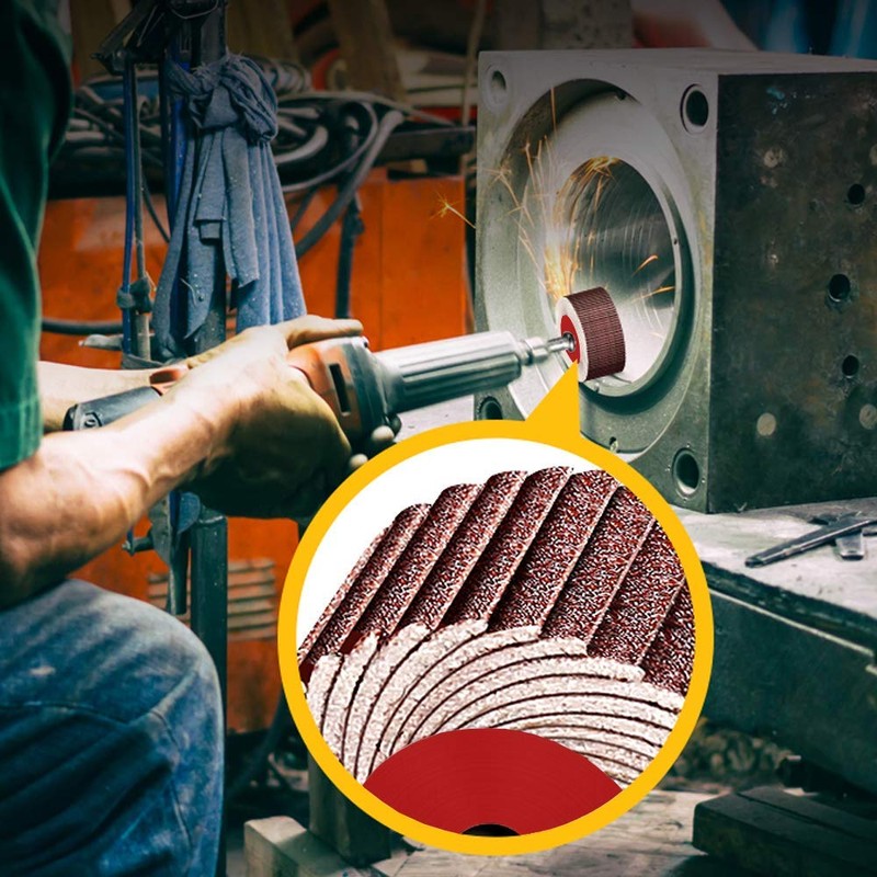 20 Pack Abrasive Flap Wheel Sander Set, Mixflor 2”X 1”