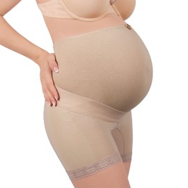 For Moms Belly Band Panty Faja Maternal Fajas para Embarazadas con Refuerzos para Las Cadera Belly Bandit De Algodón Elástico sobre El Vientre Color Nude