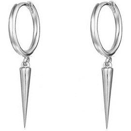 BSLVWG Minimalist Drop Hoop Earrings for Women Teen Girls Men Hoop Earrings Cartilage Tragus Helix Wrap Geometric Hypoallergenic Fashion Punk, Alloy Steel