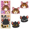 Cute Cat Face Swap Sticker Cute Cat Make-A-Face Sticker Puzzle
