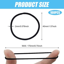 Pack of 200 Girls Hair Bobbles Hair Bobbles Black Metal Free Small Rubber Bands Ponytail Hair Bobbles Hair Bobbles Thin Hair Accessories for Girls Men Women