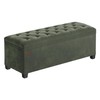SONGMICS Velvet Storage Ottoman Bench, Foot Rest with Legs, 15.7