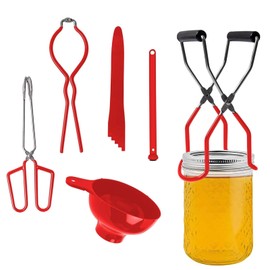 Anzices Set of 6 Canning Jar Kits, Canned Goods Supplies Essentials Boxed Tools Included Canning Funnel, Jar Lifter, Canning Tong, Jar Wrench, Lid Lifter and Bubble Remover Tool