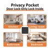 9BUILD Black Pocket Door Hardware Square Pocket Door Lock Privacy