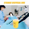 FOMIYES Multi-Purpose Sharps Container 0.26 Gallon Capacity, Yellow Pp Plastic