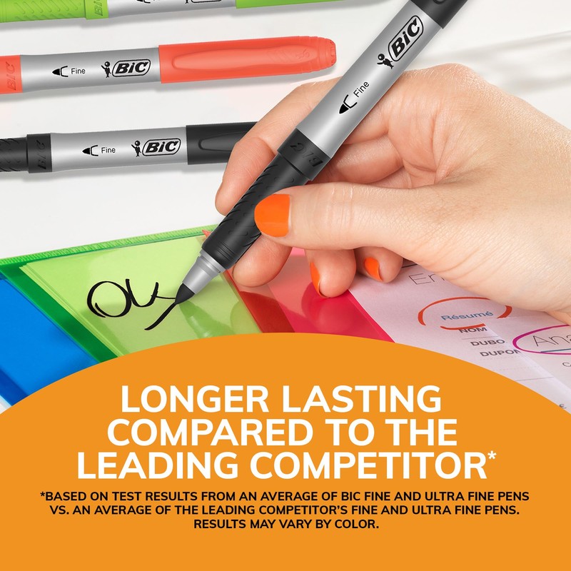 BIC Intensity Assorted Colors Fashion Permanent Markers, Fine Point, 8-Count