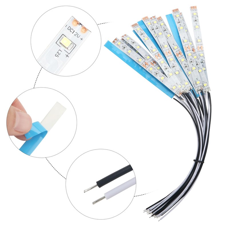 YIXISI 15 pieces 100 mm pre-wired LED strips, 2335 SMD