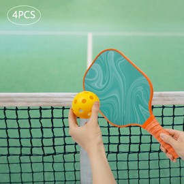 LIAPDG Pickleball Paddles, Pickleball Set Portable Lightweight Pickleball Rackets with 4 Pickleball, Paddles 2 Indoor Balls and 2 Outdoor Balls for Schools, Sports Clubs, Communities