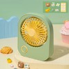 Small Desktop Fan Portable 115 Degreees Wind Direction Adjustment Cute