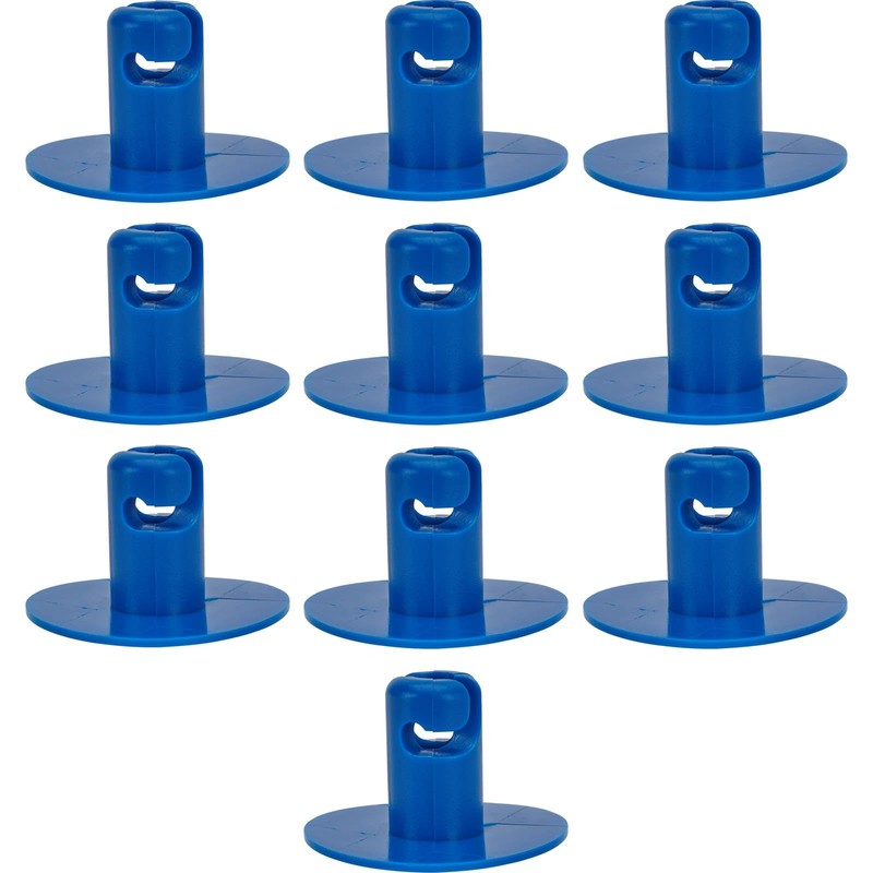 Plastic Large Head Quarter Turn Fasteners-.500 Inch Grip-Blue-Pack/10