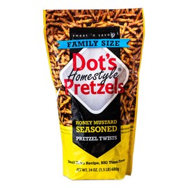 Dot's Honey Mustard Seasoned Pretzel Twist - Sweet and Tangy Mustard Honey Pretzel Sticks - 1, 24oz bag