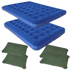 2-Piece of Zaltana Double Size Air Mattress 4-Piece of Inflatable Pillow Combo (AMDx2+PL1x4)