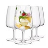 Krosno - Water Glasses, Set of 4, 11.2 oz, Modern